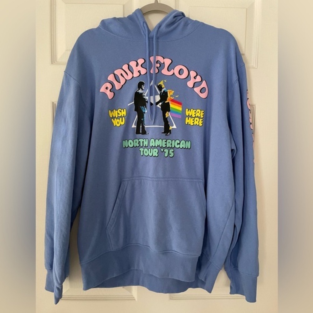 "Wish You Were Here" Pink Floyd Blue Hoodie Sz Large (42-44)